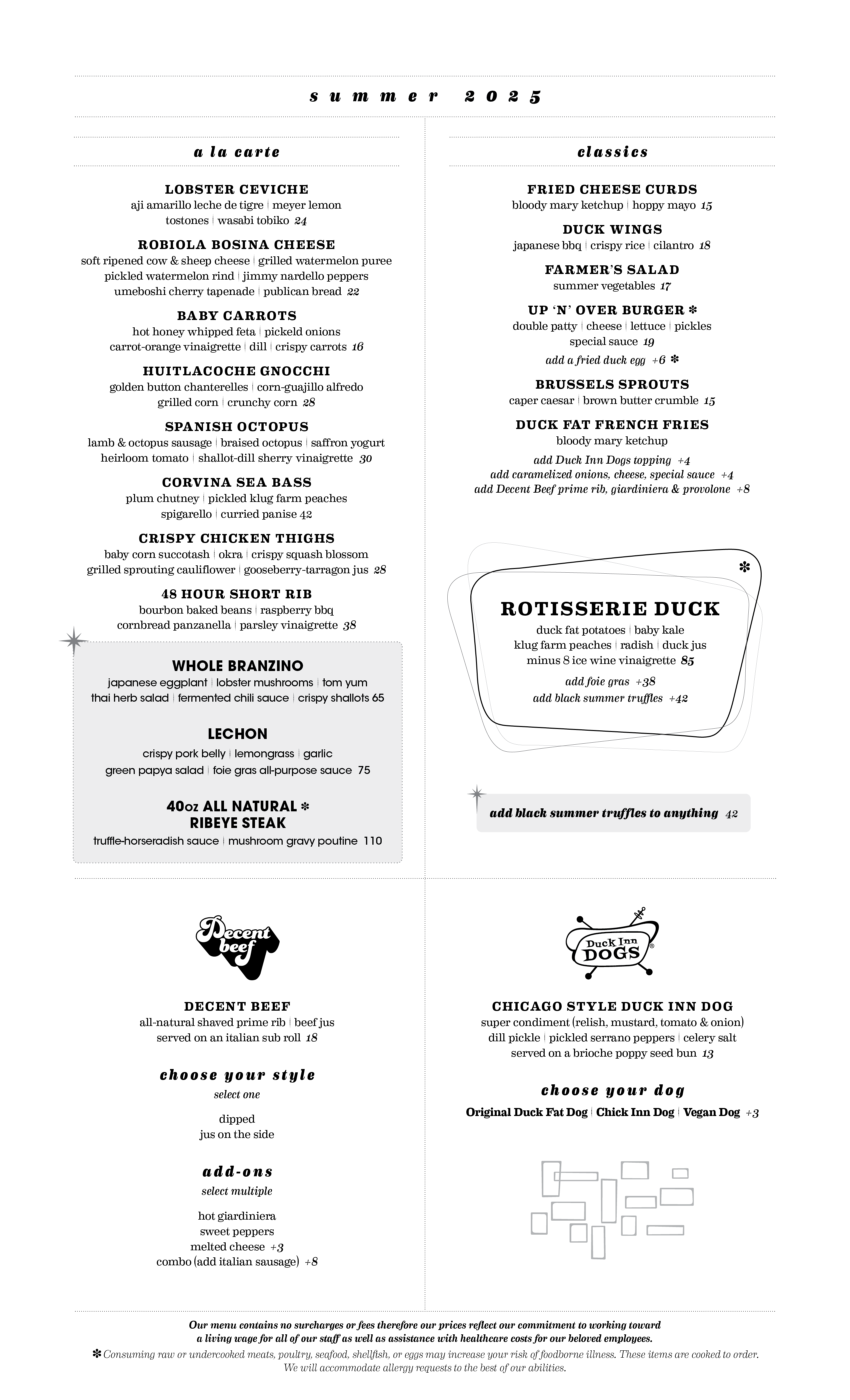 Dinner Menu